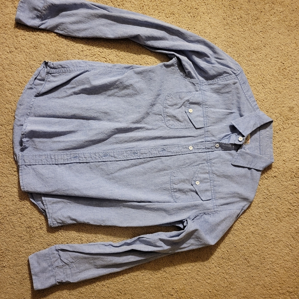 Blue button up
